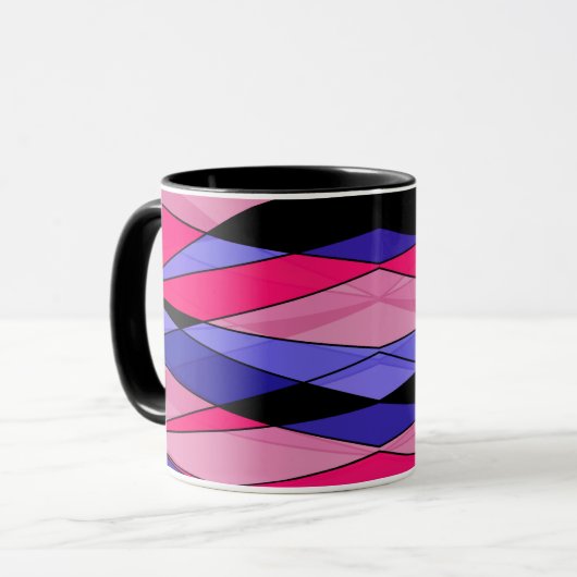 Mug formes géométriques modernes Abstraites triangles  (Devant gauche)