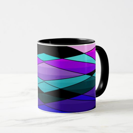 Mug formes géométriques modernes Abstraites triangles  (Devant droit)