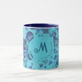 Mug Formes géométriques modernes avec monogramme en bl (Centre)
