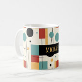 Mug Formes géométriques modernes avec nom (Devant gauche)