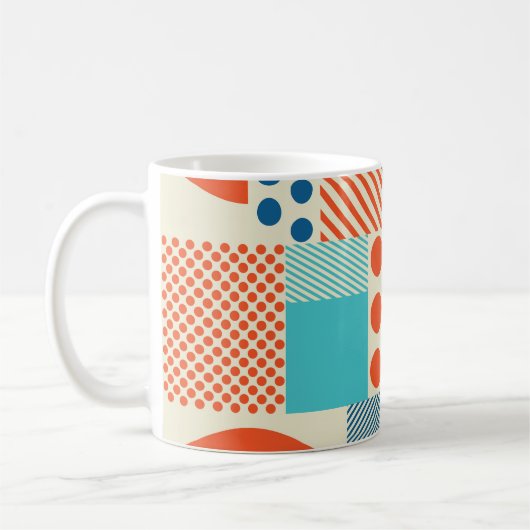 Mug Formes géométriques, Motif d'art moderne. (Gauche)