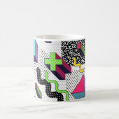 Mug Formes géométriques multicolores, motif rétro. (Centre)