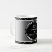 Mug Formes géométriques Noir Et Argent (Devant gauche)
