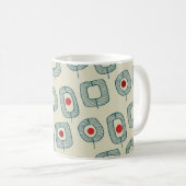 Mug Formes géométriques ouvertes vertes avec des point (Devant droit)