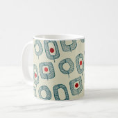 Mug Formes géométriques ouvertes vertes avec des point (Devant gauche)