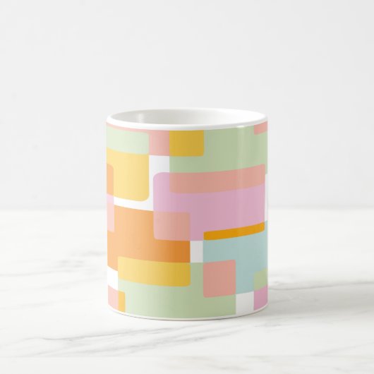 Mug Formes géométriques simples dans les Pastels Jaune (Centre)