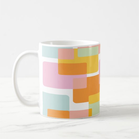 Mug Formes géométriques simples dans les Pastels Jaune (Gauche)