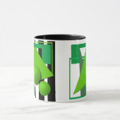 Mug Formes géométriques vert néon abstraites cercle sp (Centre)