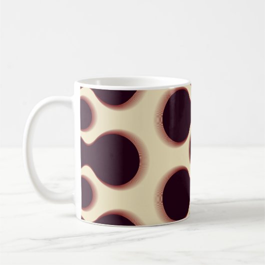 Mug Formes globulaires épineuses, teintes marron motif (Gauche)