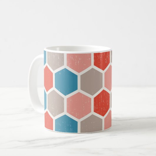 Mug Formes Hexagones géométriques (Devant gauche)
