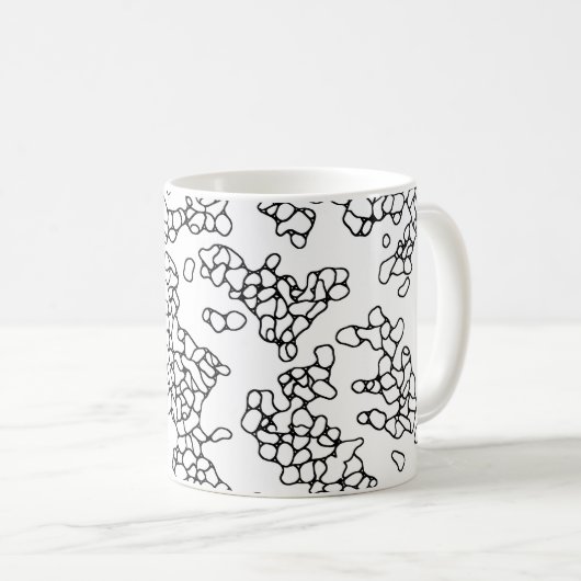 Mug Formes noires et blanches cool (Devant droit)