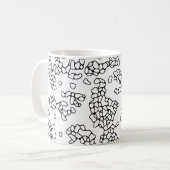 Mug Formes noires et blanches cool (Devant gauche)