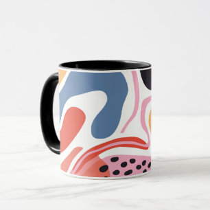 Mug Formes organiques abstraites colorées motif modern