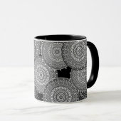 Mug Formes rondes cercles géométriques modernes abstra (Devant droit)