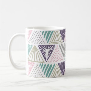 Mug Formes triangulaires, style vintage dessiné à la m
