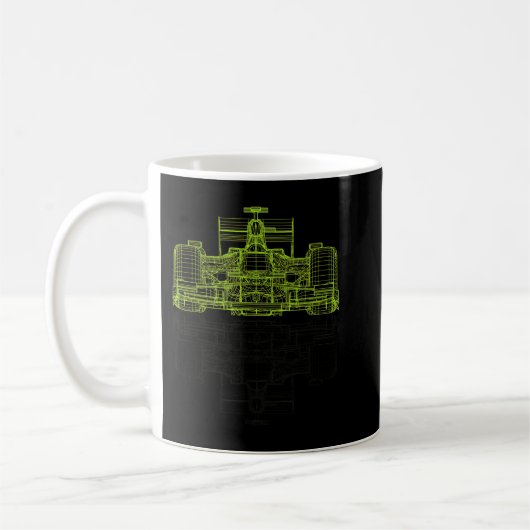 Mug Formula Racing Car Blueprint Mechanical Engineer R (Gauche)