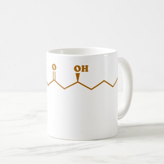 Mug Formule chimique Gingerol Molecule Gingerol (Devant droit)