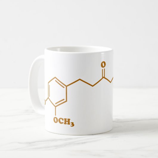 Mug Formule chimique Gingerol Molecule Gingerol (Devant gauche)