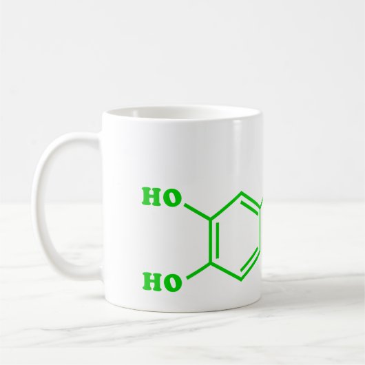 Mug Formule chimique moléculaire d'adrénaline (Gauche)