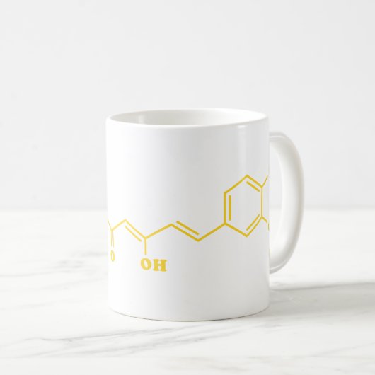 Mug Formule chimique moléculaire de curcumin curcumin  (Devant droit)
