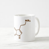 Mug Formule chimique moléculaire de sérotonine (Devant droit)
