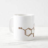 Mug Formule chimique moléculaire de sérotonine (Devant gauche)