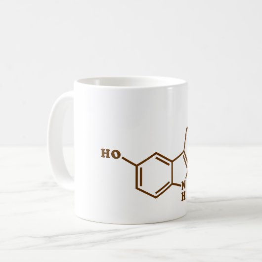 Mug Formule chimique moléculaire de sérotonine (Devant gauche)