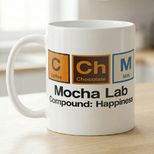 Mug Formule de café périodique amusante Mocha Lab