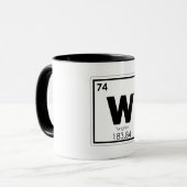 Mug Formule de chimie de symbole d'élément chimique de (Devant gauche)