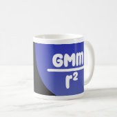 Mug formule de gravité : F=GMm/r^2 dévoilé (Devant droit)