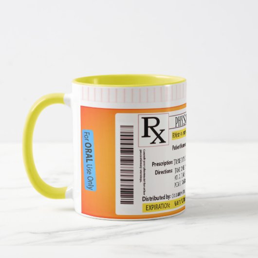 Mug Formule d'ordonnance médicale RX (Gauche)