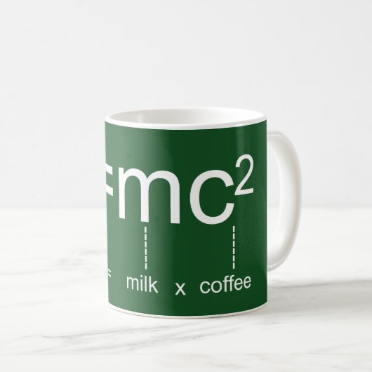 Mug Formule E=mc2 de café (Devant droit)