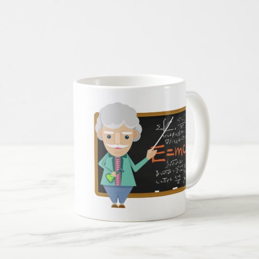 Mug Formule EMC2 du professeur de sciences (Devant droit)