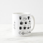 Mug Formule et structure café, Caféine (Devant droit)