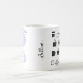 Mug Formule et structure café, Caféine (Centre)