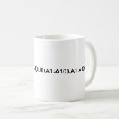 Mug Formule Excel : formule comptif et café unique (Devant droit)