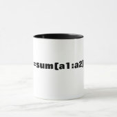 Mug Formule Excel : formule Somme (Centre)