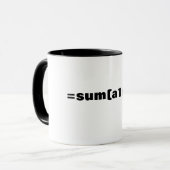 Mug Formule Excel : formule Somme (Devant gauche)