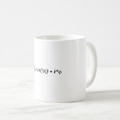 Mug Formule mathématique ln(z) = ln(|z|) + i*j (Devant droit)