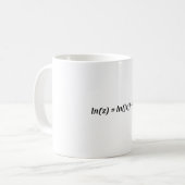 Mug Formule mathématique ln(z) = ln(|z|) + i*j (Devant gauche)