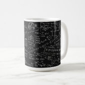 Mug Formule mathématique noir et blanc (Devant droit)