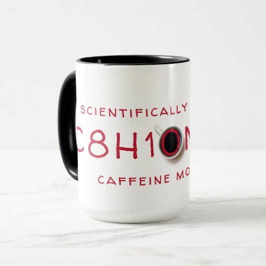 Mug Formule moléculaire de caféine (Devant gauche)
