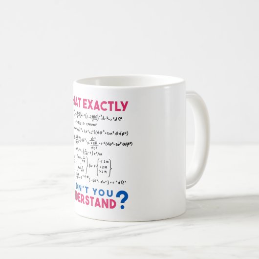 Mug Formule physique : blague (Devant droit)