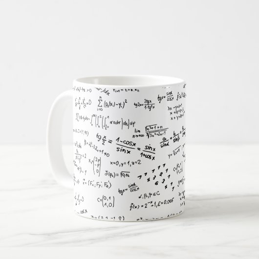 Mug Formules Mathématiques Et Numéros (Devant gauche)