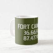 Mug Fort Campbell Latitude Longitude (Devant gauche)