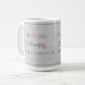 Mug Fort et beau | Survivant du cancer du sein (Devant gauche)