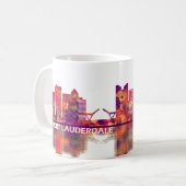 Mug Fort Lauderdale Floride Skyline (Devant gauche)