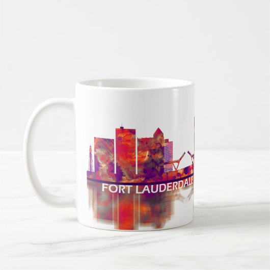 Mug Fort Lauderdale Floride Skyline (Gauche)