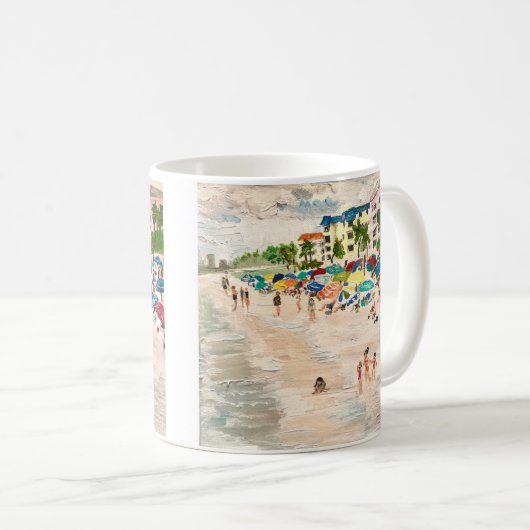 Mug "Fort Myer's Beach", tableau de Willlowcatdesigns  (Devant droit)