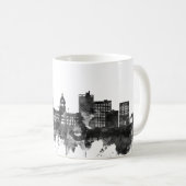 Mug Fort Wayne Indiana Skyline BW (Devant droit)
